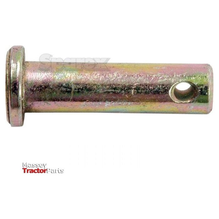 The Sparex Imperial Clevis Pin Ø5/16'' x 1 31/32'', designed for tractor parts, features a hole near one end and grooves along its length, with partially visible branding logos and text. (Sparex Part No.S.60)