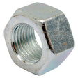 A close-up of the Sparex Imperial Hexagon Nut, Size: 1/2'' UNC (DIN 934) with an internal screw thread and a tensile strength of 8.8, suitable for Massey Ferguson equipment (Sparex Part No.S.1829).