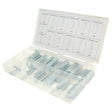 Imperial Parallel Keys Assortment (60 pcs.) Compak by Sparex (Part No.S.29902) containing various sizes of woodruff keys in labeled compartments, with the lid open.