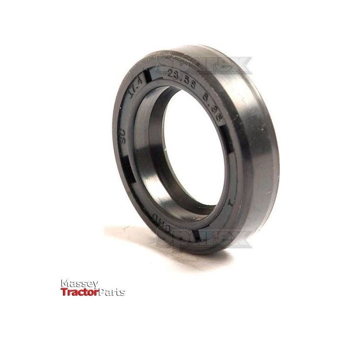 A black rubber Sparex Imperial Rotary Shaft Seal (Sparex Part No.S.4433), with dimensions 11/16'' x 1 1/8'' x 1/4'', Massey Tractor Parts logo at bottom left.