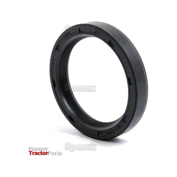 A black, circular Imperial Rotary Shaft Seal (1 3/4'' x 2 1/4'' x 3/8'') with inscriptions around the edge is displayed against a white background. The logo "Sparex" is visible in the bottom left corner, highlighting Sparex's dedication to quality and durability. The product part number S.40741 is notable for its precise specifications and reliable performance.
