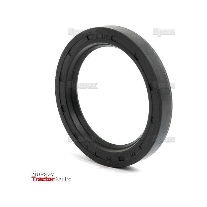A black rubber Imperial Rotary Shaft Seal, measuring 2 3/4'' x 3 3/4'' x 1/2'' with a single lip, featuring the text 'Massey Tractor Parts' in the bottom left corner, designed for tractor applications against a plain white background. Sparex Part No. S.57581.
