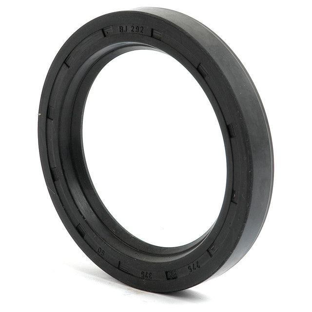 The Sparex Imperial Rotary Shaft Seal, 2 3/4'' x 3 3/4'' x 1/2'' Single Lip (Sparex Part No. S.57581), is a black circular rubber seal with inscriptions on the outer edge. It is designed for machinery or automotive applications and features a single lip, ensuring a precise fit. This seal is ideal for David Brown machinery.