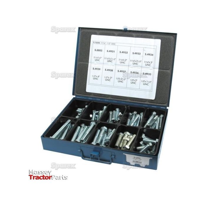 Imperial Setscrew, Size: 7/16 - 1/2" x 1 - 4" UNC (Din 931/933) Tensile strength: 8.8. - S.12343 - Farming Parts
