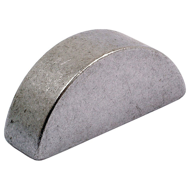 A metallic, semi-circular object with a flat base, reminiscent of the Sparex Imperial Woodruff Key 3/8'' x 1 1/4'' (DIN or Standard No. DIN 6888), Part No.S.2923.
