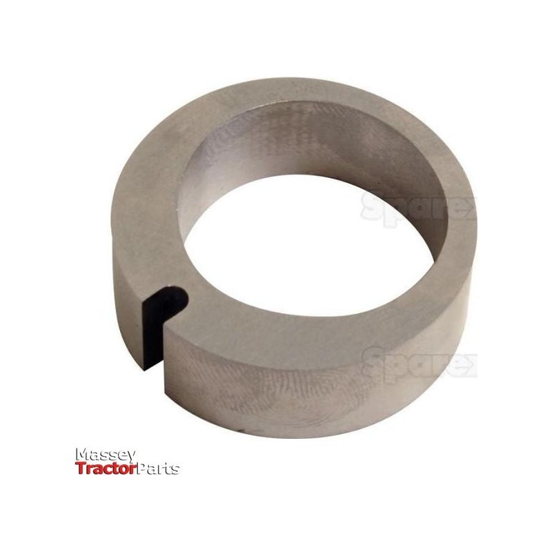 Close-up of a metal ring component with a machined groove, labeled "Massey Tractor Parts," "Sparex," and "CAV 7139-223 Injection Pump Liner, Sparex Part No.S.69208.