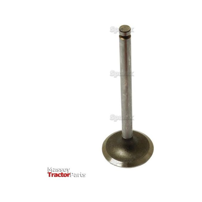 A single metal Inlet Valve (Sparex Part No. S.40477) is displayed vertically against a plain white background, featuring the "Massey Tractor Parts" and "Sparex" logos. This valve, compatible with Landini tractors, showcases a precise 35° seat angle for optimal performance.