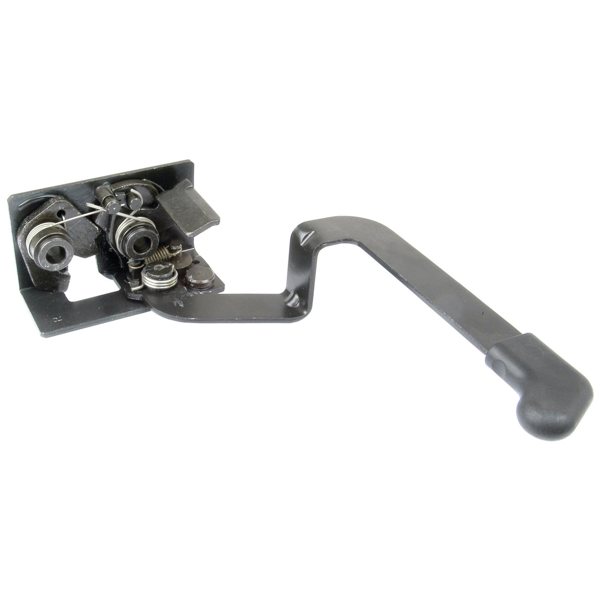 A metal hand-crank mechanism attached to a base, featuring gears and springs, integrated with the Inner Door Handle LH (Sparex Part No.S.20926) by Sparex for enhanced grip.