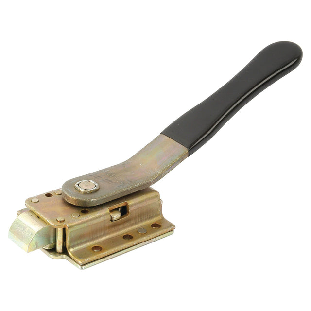 An Inner Door Handle LH | Sparex Part No. S.41176 from Sparex with a black handle and a metal base.