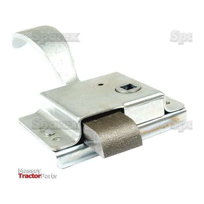 The Inner Slam Lock (RH) by Sparex, identified as Sparex Part No. S.20900, features a metal sliding door latch mechanism with a rectangular bolt, mounting plate, and a curved lever. The background includes faint branding text for Case IH.