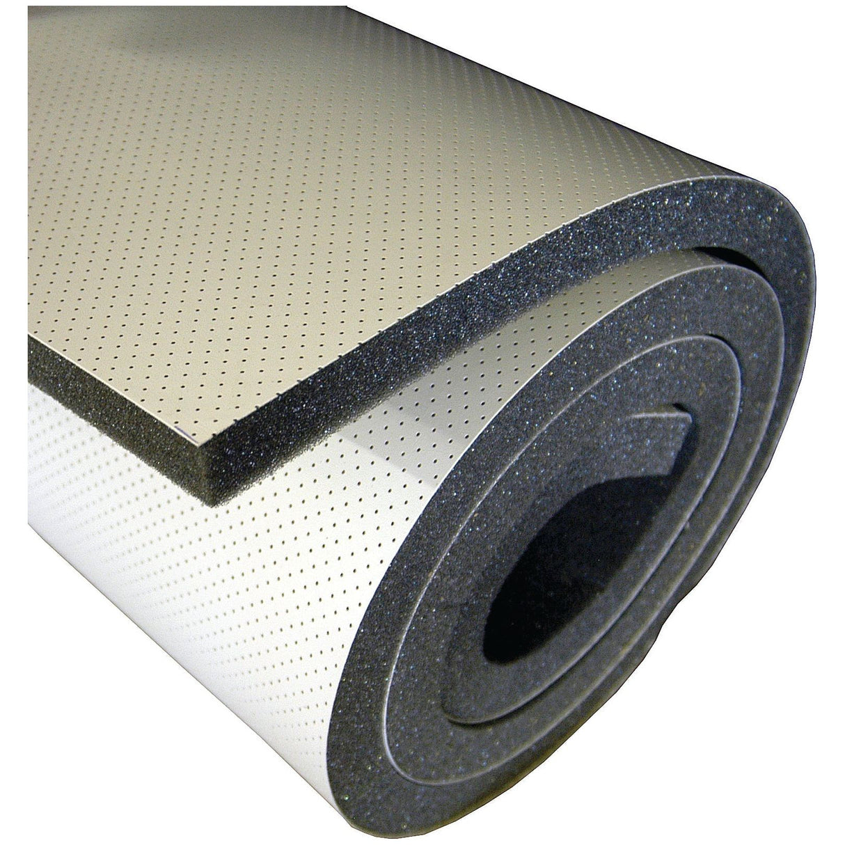 A close-up view of the Sparex Interior Trim with Part No. S.101563: a 2m x 1.2m x 12mm foam mat featuring a black core and a white perforated outer layer.