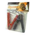 A pack of Sparex Jump Lead Cable Handles (Red and Black) - 180A (Agripak 2 pcs.), including one red and one black clamp, sealed in clear plastic with the Agripak logo on top, Part No. S.4471.