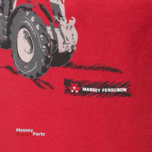 Massey Ferguson - Kid's Red T-Shirt With Tractor Print -  X993312019 - Farming Parts