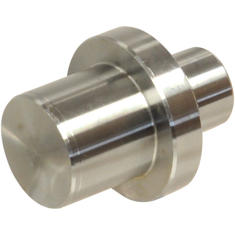 A cylindrical metallic component called the King Pin - S.43427 by Sparex, featuring a wider flange near the center and a narrower end, adhering to metric specifications.