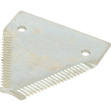 Knife section - over serrated -  83x76x3mm -  Hole⌀19mm -  Hole centres  52mm - Replacement forNew Holland
 - S.79458 - Massey Tractor Parts