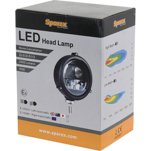 LED Head Light, Interference: Not Classified, RH & LH (LH Dip), 1200 - 1290 Lumens Raw, 10-30V
 - S.143231 - Farming Parts