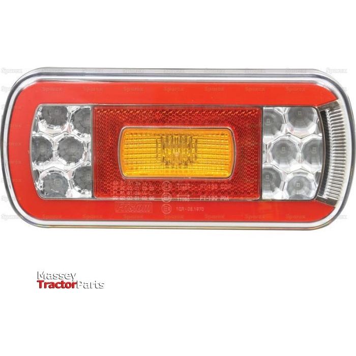 LED Rear Combination Light, Function: 6, Brake / Tail / Indicator / Fog / Number Plate / Reflector, RH & LH, 12-36V
 - S.143046 - Farming Parts