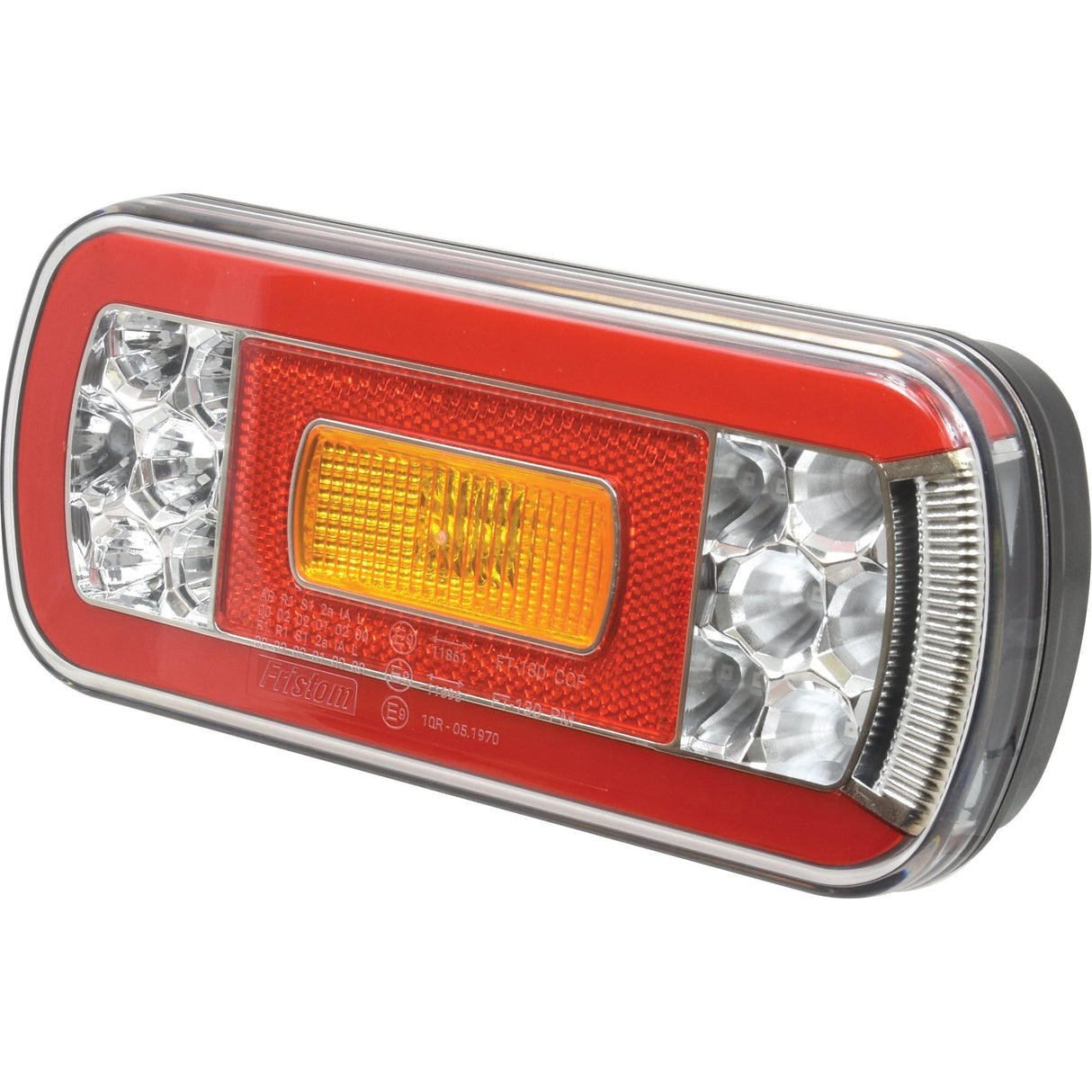 LED Rear Combination Light, Function: 6, Brake / Tail / Indicator / Fog / Number Plate / Reflector, RH & LH, 12-36V
 - S.143046 - Farming Parts