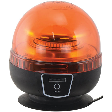 Introducing the Sparex LED Rechargeable Beacon (Amber), model S.162709: a magnetic, Class 3 interference light featuring an on/off switch, power cord, and a black base. Designed for durability with an IP65 rating, this beacon operates at 12-24V.