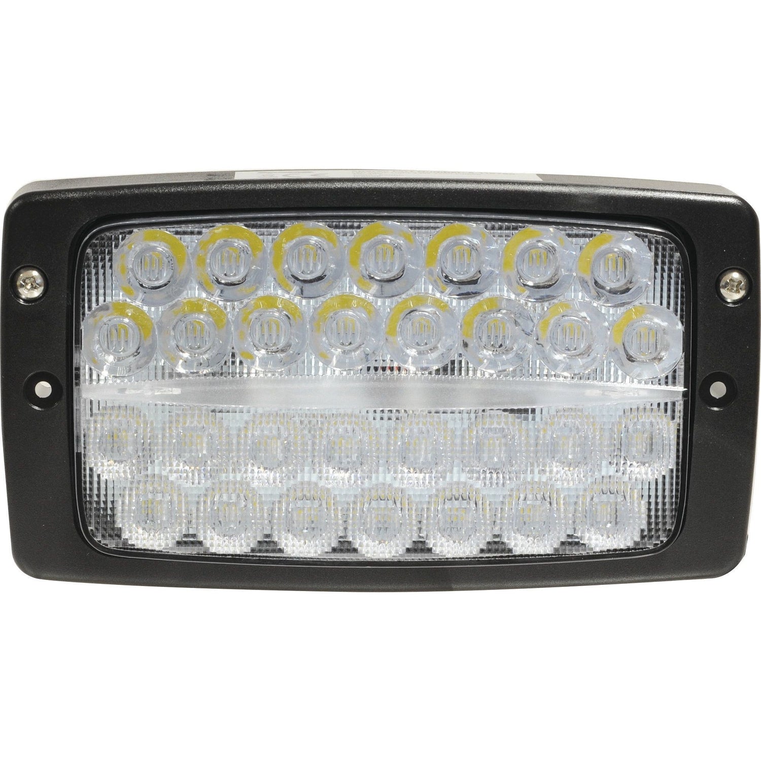 A CE Approved LED Roof Work Light by Sparex, featuring multiple circular LED bulbs within a sleek black rectangular frame, providing 5400 lumens of raw light and operating at 10-30V.