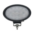 The oval LED Work Light with a black casing and mounting bracket, labeled "Sparex" from Massey Tractor Parts, delivers a powerful 4500 Lumens output for enhanced visibility. It is identified by the Sparex Part No.S.151852 and operates within a voltage range of 10-30V with Interference Class 5.