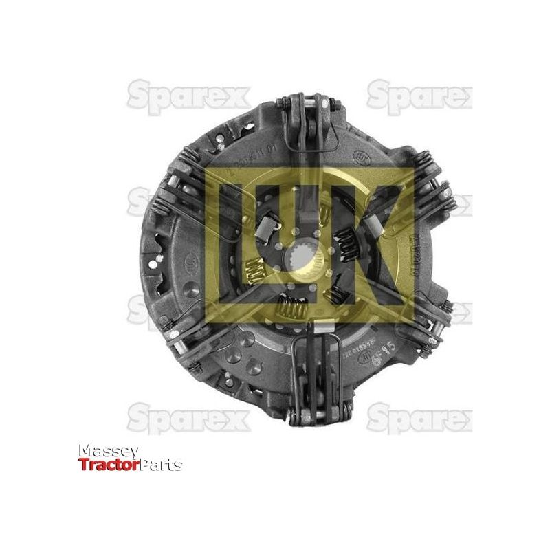 A Massey Ferguson Clutch Cover Assembly, part number S.69263, prominently displaying the LUK Captive Disc logo overlay. The image is watermarked with "Sparex" in the background, resembling components used in models like the John Deere 5225.