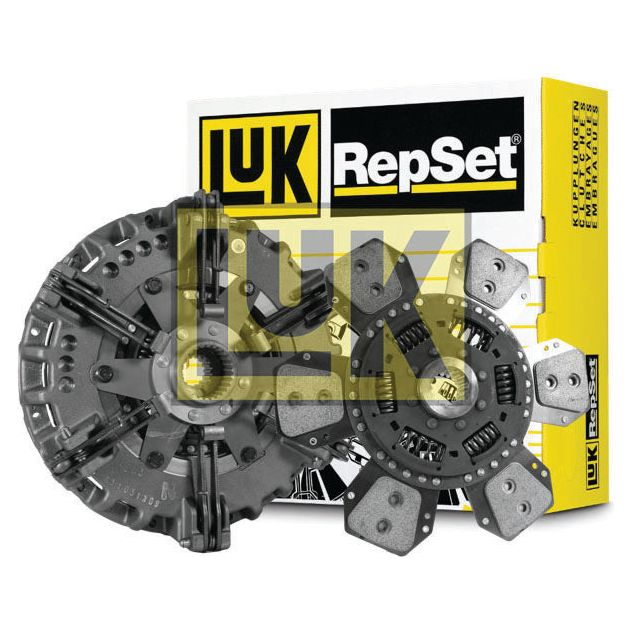Image of a Sparex Clutch Kit without Bearings - S.146911, featuring the torsion sprung pressure plate and clutch disc in front of a branded box.