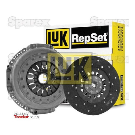 Sparex Clutch Kit without Bearings - S.147048, featuring a pressure plate and clutch disc, with the packaging visible in the background, includes a single cover with an appropriate cover size.