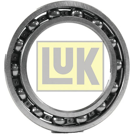 Close-up of the LUK Clutch Release Bearing - S.146355 by Sparex, featuring the letters "LUK" written in grey against a yellow background in the center.