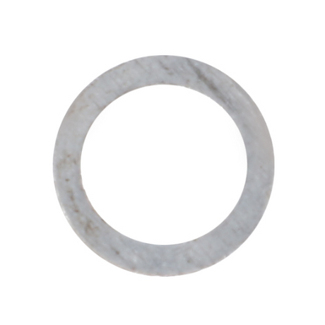 The AGCO Massey Ferguson - Leak Off Washer (Product Code: 376518X1) is a circular white washer with a hole in the center, essential for Massey Ferguson tractor parts.