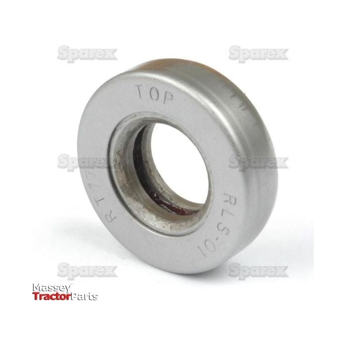 A metallic Levelling Box Bearing (Sparex Part No. S.537) suitable for Ford/New Holland, featuring engravings on its upper surface with the letters "TOP," "RT77," and "RLS10." The bearing has an outside diameter of 41.6mm and an inside diameter of 19.5mm, set against a background with the Sparex logo repeated in light gray.