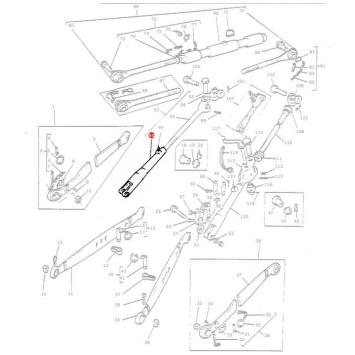 Levelling Rod Fork - 897659M1 - Massey Tractor Parts