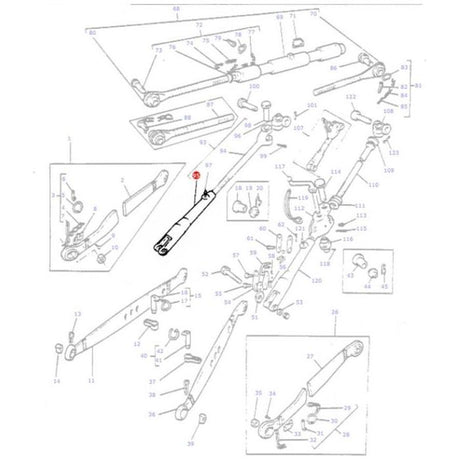 Levelling Rod Fork - 897659M1 - Massey Tractor Parts