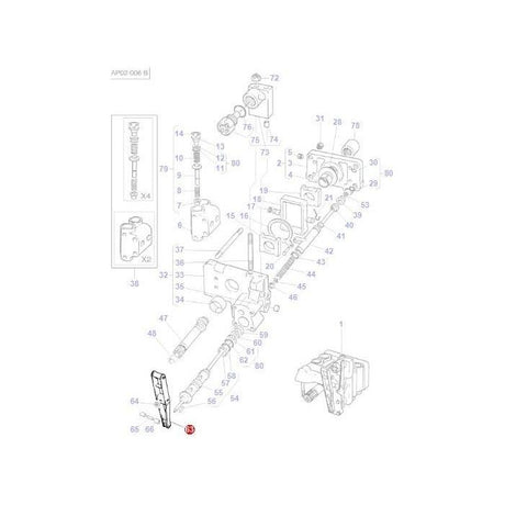 Lever Control Valve - 3610175M91 - Massey Tractor Parts