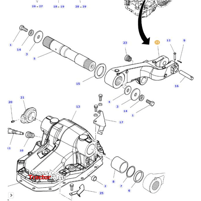 Massey Ferguson Lift Arm R/H Side - 3796039M3/ 3796039M4 | OEM | Massey Ferguson parts | Linkage-Massey Ferguson-
