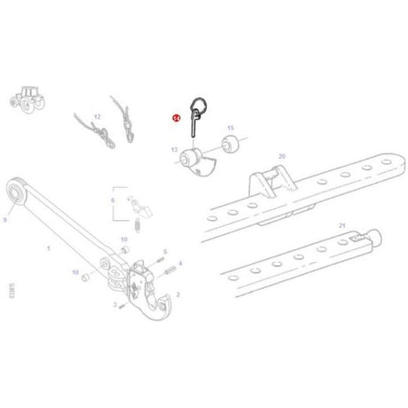 Linch Pin - F281870062052 - Massey Tractor Parts
