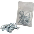 A plastic package of Sparex Linch Pin & Grip Clips Combination Pack (20 pcs. Agripak), with several loose clips in front of the package.