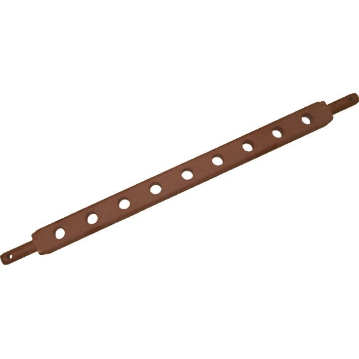 A Sparex Flat Drawbar (Cat. 2), measuring 942mm with nine evenly spaced circular holes and two protruding ends, part number S.49128.