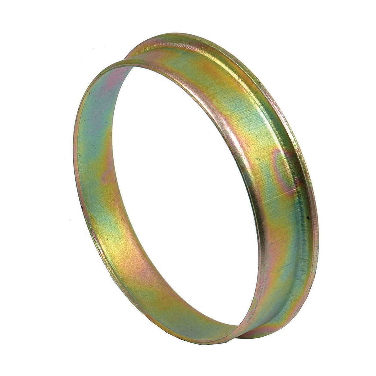 A metallic Sparex Lip Ring (Part No. S.57728) featuring a shiny, iridescent surface and a slight groove along its edge, isolated on a white background.