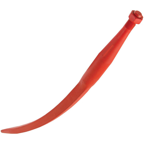 A red Loader Tine - Curved 810mm crowbar from Sparex, featuring a Conus 1 design, with a narrow, pointed end and a more tapered handle.