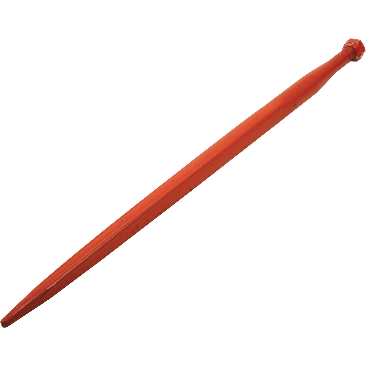 The Sparex Loader Tine - Straight 1,020mm (S.130799) features a pointed end and a hexagonal head, making it suitable for various tasks.