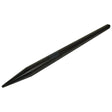 The Sparex Loader Tine - Straight 1250mm (Model S.77048) is a black, pointed, cylindrical metal rod with one end tapered to a sharp point and the other end flat, featuring an M20 x 1.50 thread size for maximum torque.
