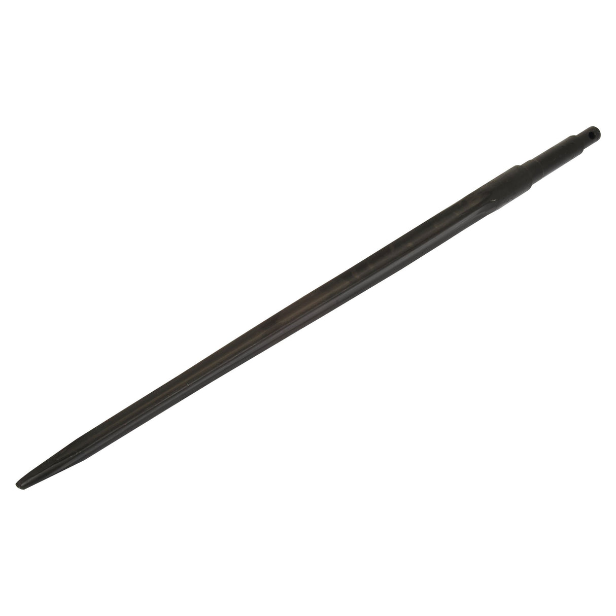 The Loader Tine - Straight 830mm (Star) S.21510 from Sparex features a long, cylindrical design with a tapered point and includes a pin fitting.