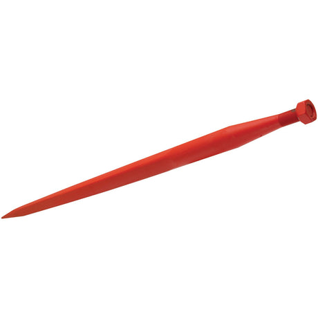 A metal Loader Tine - Straight 830mm with a square M30 x 2.00 thread size, the Sparex S.79763 is used for leverage in various construction and demolition tasks.