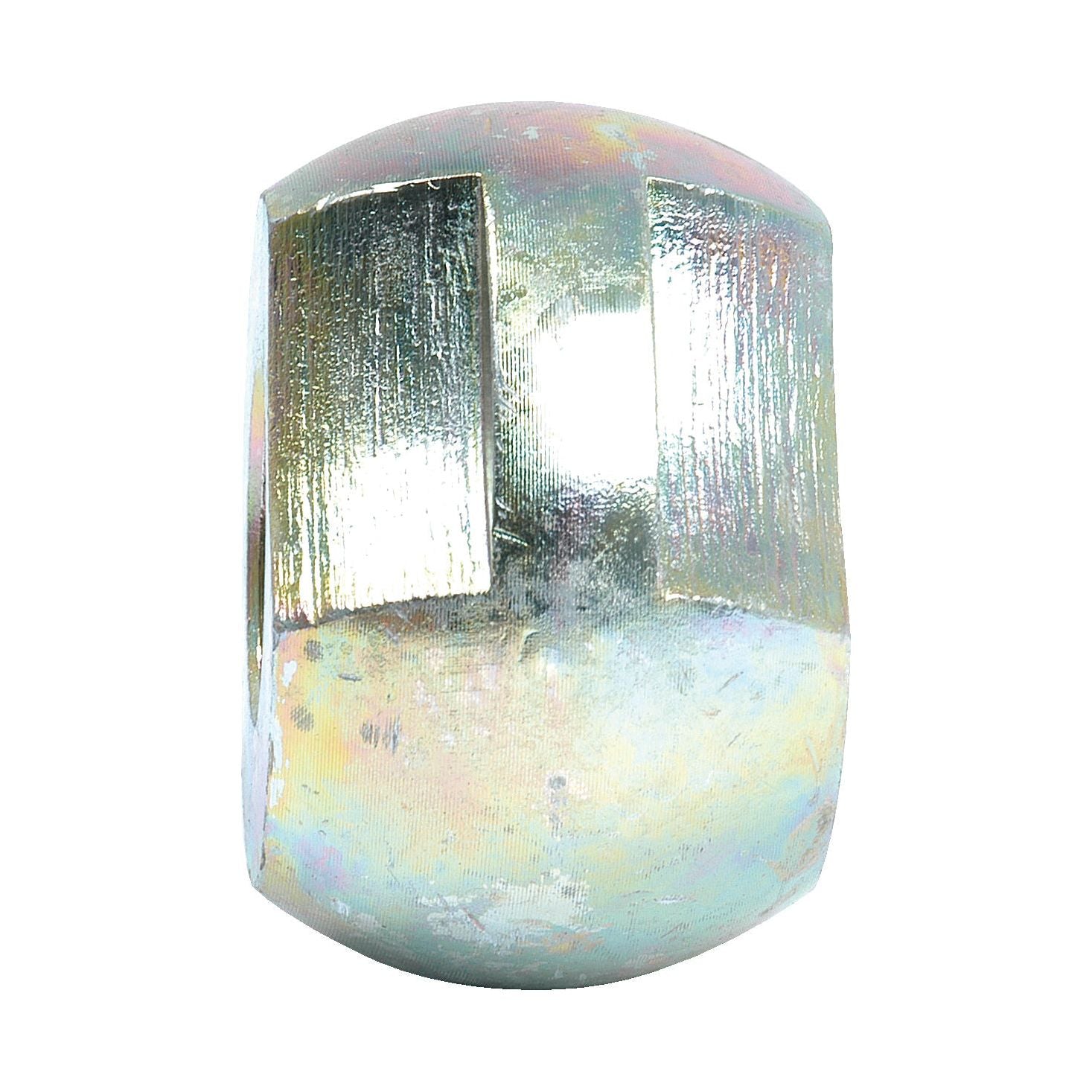 A hexagonal metallic cap with a shiny, reflective surface and an inner diameter of 7/8", used for covering or sealing a part; identified as the Sparex Lower Link Ball (Cat. 1/1) - S.1728.