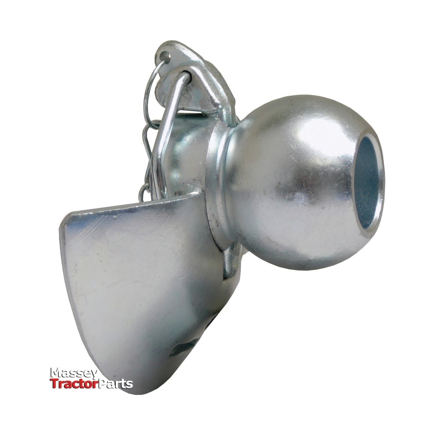 Close-up of a shiny metal lower link ball, guide cone, and linch pin (Cat. 2/2) - S.33000 with a lock pin. The brand name "Sparex" is visible on the bottom left corner, providing manufacture information.