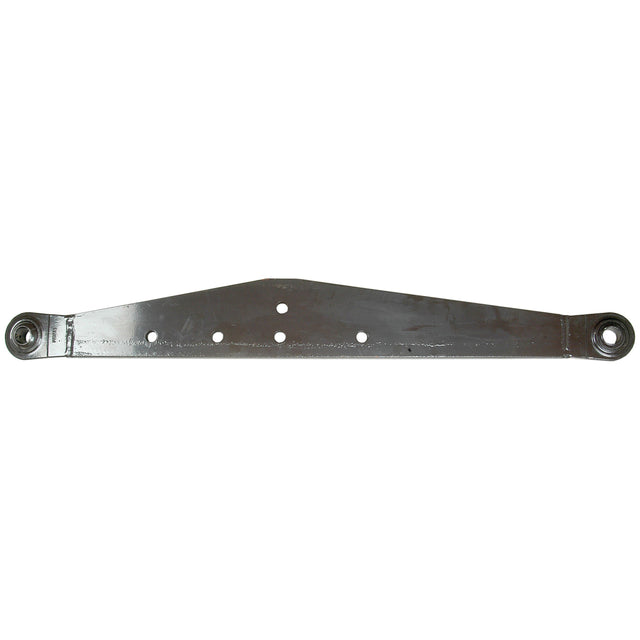 Introducing the Sparex Lower Link Lift Arm (Part No. S.41005), a black metal control arm with dual 28mm ball bores, featuring two circular holes and rubber bushings on each end—ideal for Massey Ferguson applications.