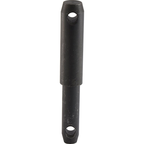 The Sparex Lower Link Weld On Implement Mounting Pin 22 - 28x181mm Cat. 1/2, a cylindrical black metal rod branded by Sparex, boasts an ideal overall length for various applications and features holes on both ends.