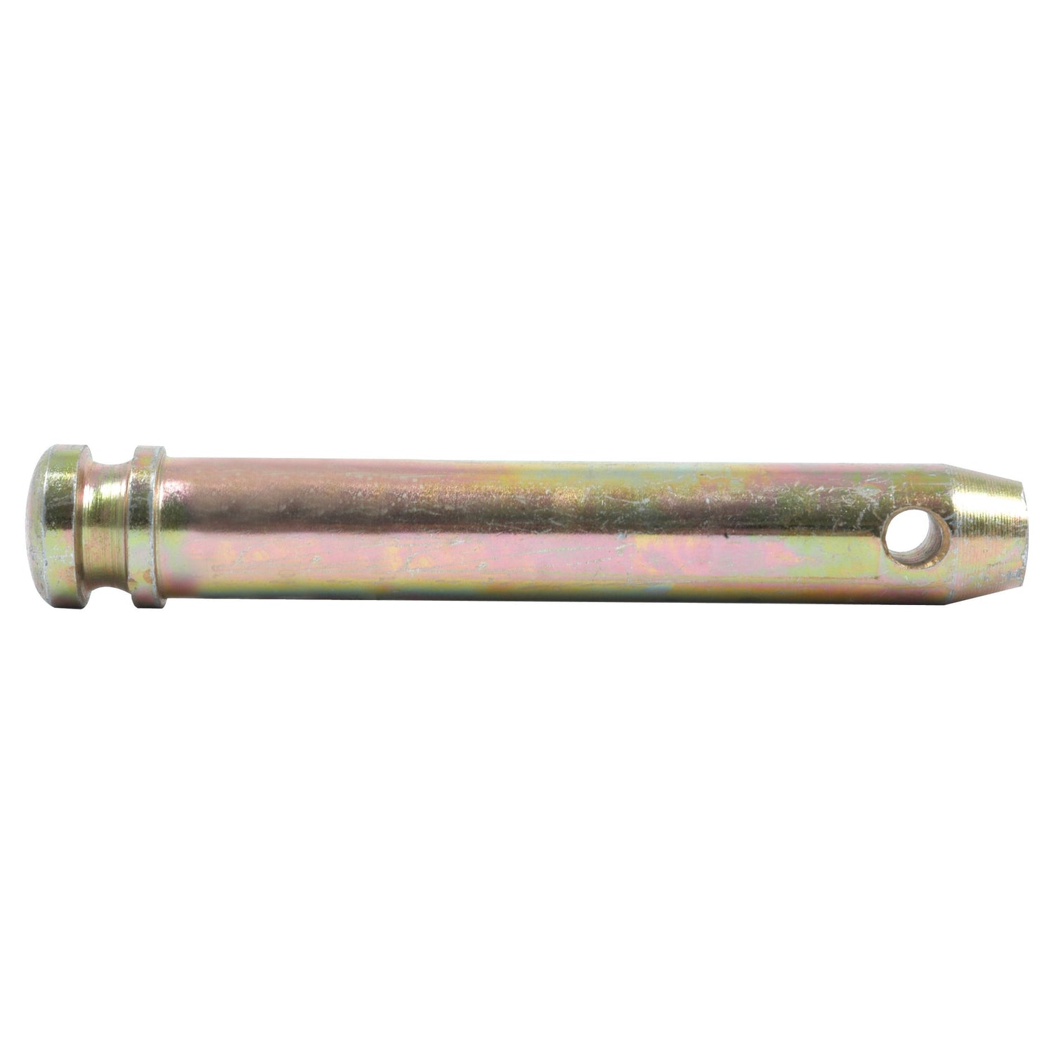 A Sparex Lower link pin (Cat. 1, Part No. S.11360) with a diameter of 22mm and a working length of 116mm, featuring a single hole near the tapered end, lies horizontally against a white background.