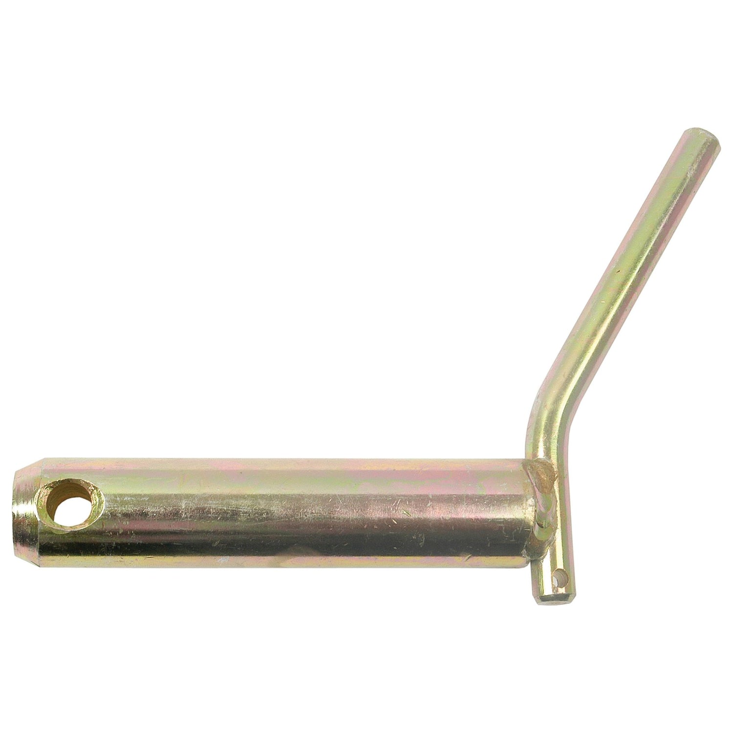 The Lower Link Pin - Double Shear 30x123mm Cat.30mm by Sparex (Part No. S.29238) features an attached angled handle and a hole at one end, making it ideal for various applications.